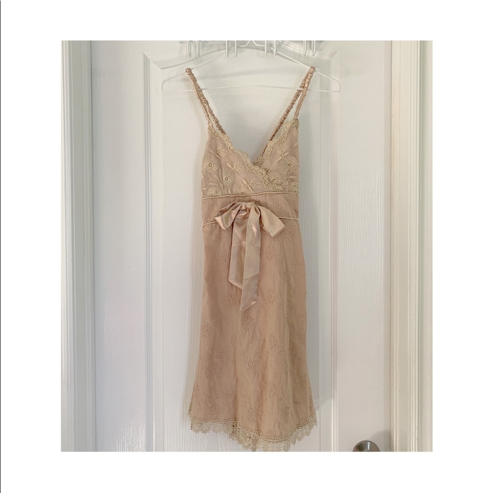 Gold dress with cross back